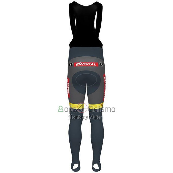 Allonie Bruxelles Ropa Ciclismo Culotte Largo 2021 Hombre Mangas Largas AMarillo